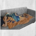 thumbnail image 6 of Alcohol Soft Flannel Fleece Throw Blanket, Hand-Drawn Sugar Skull Wearing Sombrero with Mas Tequila Por Favor Saying, Cozy Plush for Indoor and Outdoor Use, 50" x 70", Multicolor, by Ambesonne, 6 of 6