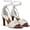 White, variant on Franco Sarto Women's Eleanor Ankle Strap High Heel Sandal Natural 9.5M