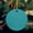 Teal Green, variant on Teal Ceramic Ornaments, Turquoise Pure Teal Round Porcelain Hanging Ornaments with Gold String, Xmas Decorations Keepsake Gifts for Holiday Home Party 3''