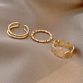 thumbnail image 3 of Anillos apilables para mujeres y anillos de moda Set 3 PCS Oro y plata Anillo Set para mujeres y niñas, 3 of 5