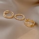 thumbnail image 3 of Anillos apilables para mujeres y anillos de moda Set 3 PCS Oro y plata Anillo Set para mujeres y niñas, 3 of 5