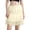 Beige, variant on Women Lace Slip Skirt Low Rise Layered Pleated Ruffle Flowy Skirt Mesh Mini Underskirt