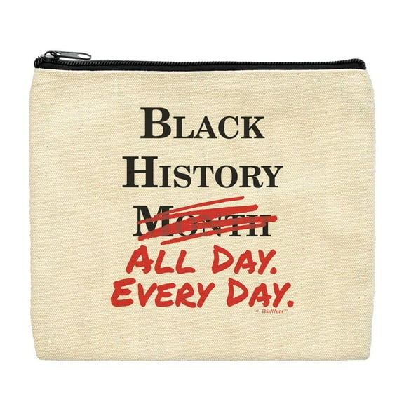 ThisWear Civil Rights Movement Makeup Bag Black History Month All Day Every Day Makeup Bag