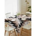 thumbnail image 4 of Southwest Brown Tablecloth Rectangle Table Cloth 60x84 , Waterproof Tablecloth Outdoor Table Cloth, Geometric Farmhouse Aztec Tribal Washable Table Cover for Kitchen Dining Party, 4 of 8