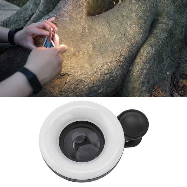Clip On Selfie Light 2800-6500K 15X Lente Macro Recargable Portátil Anillo de Luz con Mini Clip Color Ajustable Luz de Relleno a Batería para Teléfono Portátil Tableta ANGGREK Otros
