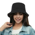 thumbnail image 3 of BadPiggies Reversible Bucket Hat UPF 50+ Cotton Packable Cap Unisex for Outdoor Summer Beach Travel (Black), 3 of 8