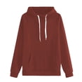 thumbnail image 2 of Delayuji Fashion A simple, casual, fashionable and versatile hooded sweatshirt for women in solid colors, 2 of 4