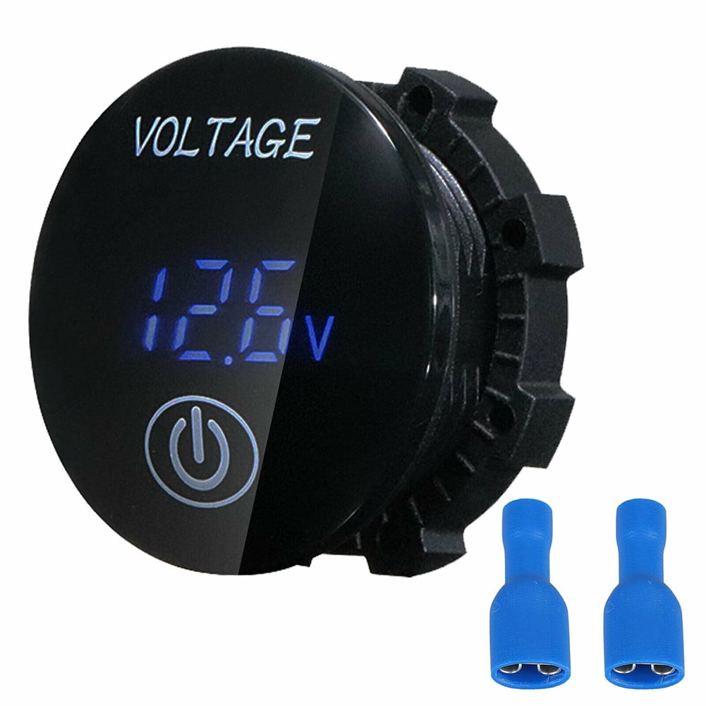 5-48V car marine motorcycle led digital voltmeter voltage meter battery gaugePVC