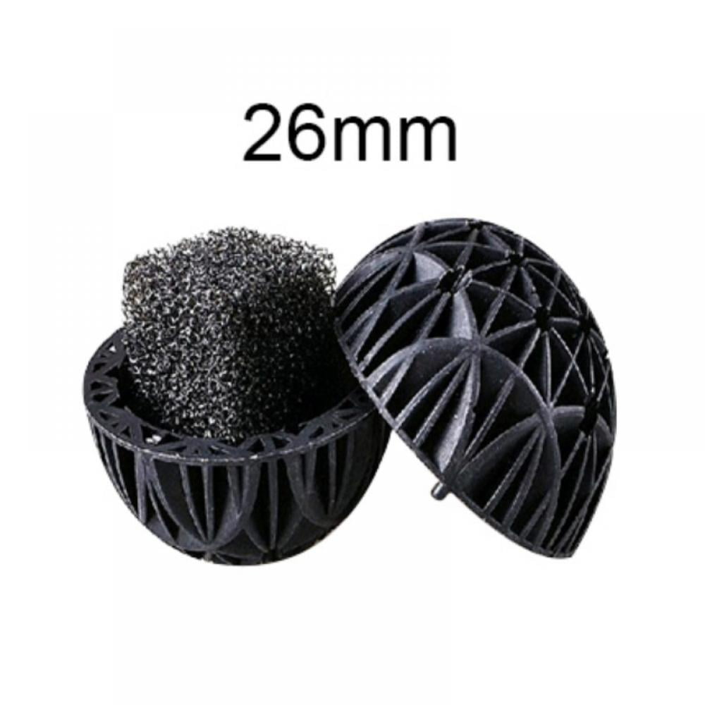 Jolly 100 Pcs Fish Tank Filtration Media Bio Balls, Black Aquarium