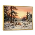thumbnail image 2 of Designart "Wintery Pine Tree Vista" Tree Pine Floater Framed Wall Art Print, 2 of 7