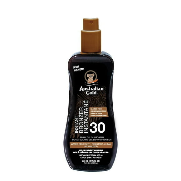 Australian Gold Bronzer Instantante Ecran Solaire Gel En Vaporisateur FPS 30