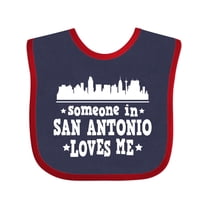 Inktastic Someone in San Antonio Loves Me Texas Boys or Girls Baby Bib