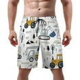 thumbnail image 1 of NICKSUN Men's Swim Trunks, Cute Cars Print Quick Dry Summer Board Beach Shorts with Mesh Lining and Pockets, 1 of 6