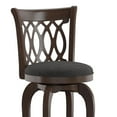 thumbnail image 5 of Weston Home Shapel Swivel Cherry Finish Bar Stool, Dark Grey Linen, 5 of 6