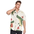 thumbnail image 5 of Ckdifva Crocodiles Christmas Gifts Mens Button Down Short Sleeve Shirt Casual Shirts Beach Hawaiian Shirts, 5 of 8