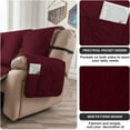 thumbnail image 4 of 100% Waterproof Recliner Sofa Cover 2 Seat Reclining Couch Cover for 2 Cushion Couch Waterproof Recliner Sofa Protector Cover Pets with Non Slip Backing and Strap, 4 of 7