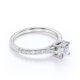 thumbnail image 3 of JeenMata Anillo de Bodas Clásico de Banda Fina de Moissanita de Corte Cuadrado Simple de 1 Quilate con Detalles Pavé en Oro Blanco de 18 K sobre Plata, 3 of 6