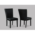 thumbnail image 3 of Beautiful 5pc Dining Set White Faux Marble Table Top Black PU Fabric Chairs Home Furniture, 3 of 6