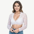 thumbnail image 2 of Puawkoer Women 1Pc Underwire Padded Top Lace Vest Women's Elegant Tube Top Dirndl Blouse Dirndl Crop Top Bra Blouse Lace Blouse for Satin Crop Top Ok, 2 of 4