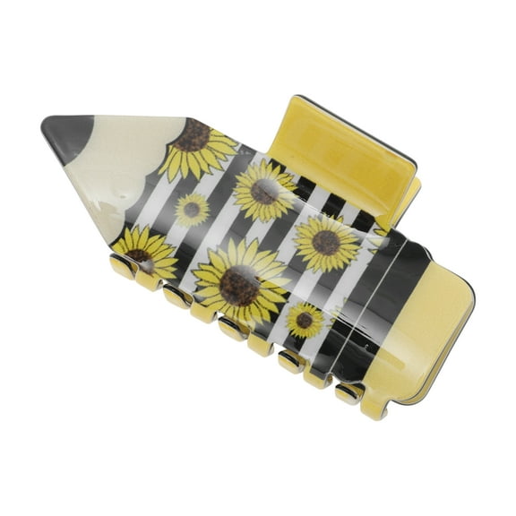 Unique Bargains 1 Pc Pencil Shape Hair Clips for Home Yellow White Black