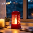 thumbnail image 5 of AZXY Red Telephone Booth LED Christmas Lights, Indoor Tabletop Décor, Christmas Decorations Indoor, Warm Flameless Lantern, Seasonal Christmas Decor for Mantel Shelf Desktop Indoor Home Decor, 5 of 6