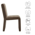 thumbnail image 3 of Side Dining Chair, Brown, Fabric, Bar Pub Cafe Bistro Dining Kitchen Hospitality Restaurant, Modern Contemporary, HB37773, 3 of 9