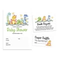 thumbnail image 1 of Inkdotpot Set Of 30Dinosaur Baby Shower Invitations-Diaper Raffle Tickets And Baby Shower Book Request Cards Jungle Animals Invites Its A Boy Its A Girl, 1 of 1