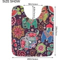thumbnail image 4 of Dreamtimes Paisley Elephant African Bath Mat Set Soft High Absorbent Non Slip Rectangular Bath Rug+U-Shaped Toilet Mat, Non-Slip Bath Carpet Bath Mats for Bathroom 17.3"x13.4"+23.6"x15.7", 4 of 5