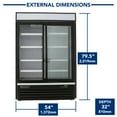 thumbnail image 2 of Maxx Cold Double Glass Door Merchandiser Refrigerator, Sliding Door, 54"W, 48 cu. ft. Storage Capacity, in Black (MXM2-48RSBHC), 2 of 7