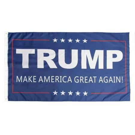 Make A Patio 3x5 Feet Donald Trump President Flag - Vivid Color and UV Fade Resistant - Canvas Header and Brass Grommets - Make America Great Again Banner Flags ()