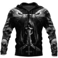 thumbnail image 3 of Sudadera con capucha para hombre, moda, estampado de calavera en 3D, novedad de otoño, sudaderas Harajuku Street 2024, ropa vintage, sudaderas holgadas con capucha, 3 of 5