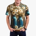 thumbnail image 1 of Balery Rustic Daisy Mason Jars Camisa Polo de Hombre con Estampado, de Manga Corta y Tejido Medio, Camisa Tipo Golf Polo-Medium, 1 of 6