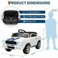 thumbnail image 2 of 12V Ride On Car,Battery Powered Ride On Toys with Remote Control,Bluetooth, Shock Absorbers, Safety Belt,LED Lights,Kids Electric Vehicle with 3 Speeds,Easy Assembly, 2 of 8