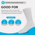 thumbnail image 5 of Doctor's Choice Diabetic Socks for Men and Women, Seamless Socks with Non Binding Top, 4 Pairs, Large Mens Shoe Size 8-12, Womens XL Shoe Size 10-13, White, 5 of 5