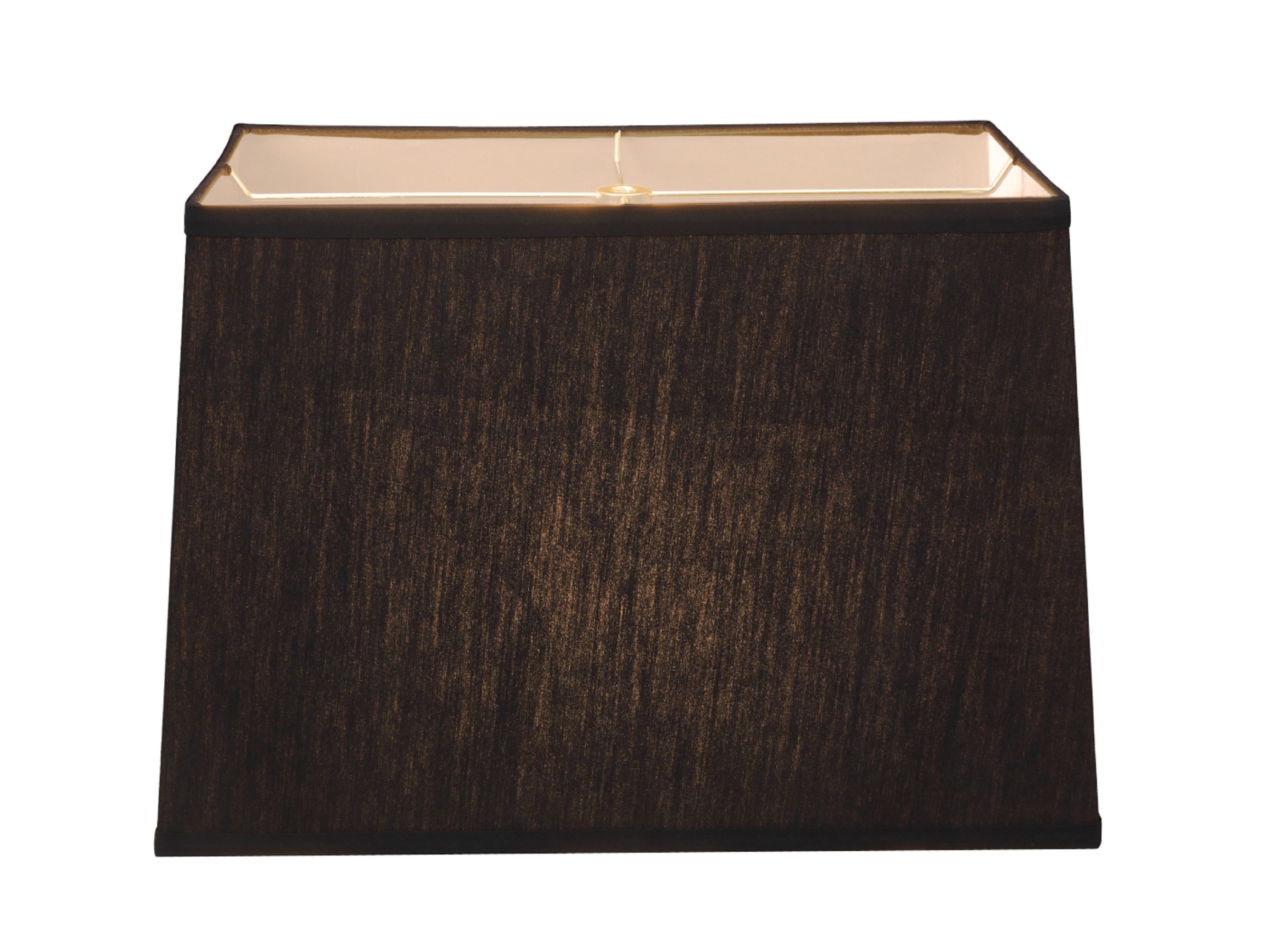 Aspen Creative 36061 Transitional Rectangle Hardback Shaped Spider Construction Lamp Shade in Black, 16" + 9" wide (14" + 7") x (16" + 9") x 11"