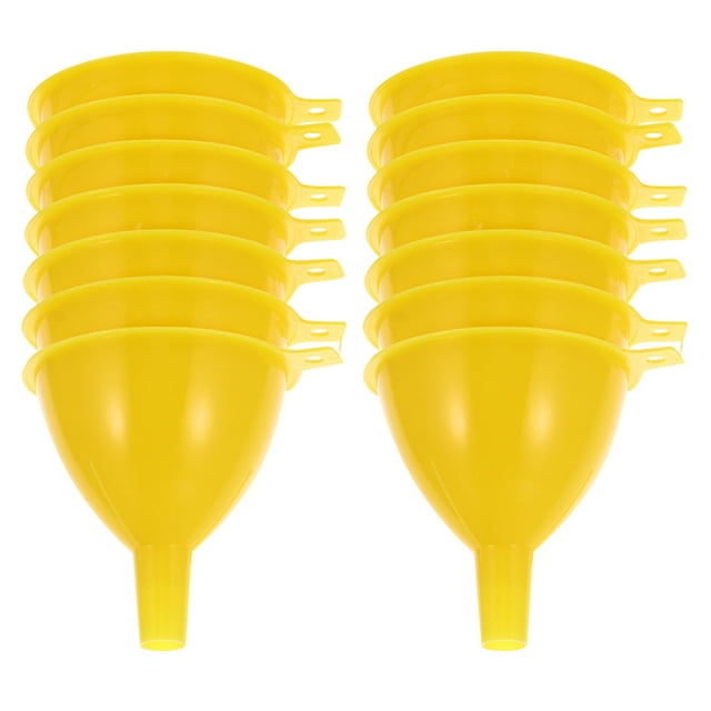 WHAMVOX 15Ud Embudo Triangular De Plástico Amarillo Ideal Para Uso En Laboratorios Y