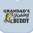 thumbnail image 4 of Inktastic Grandad's Fishing Buddy Boys Baby Bib, 4 of 4