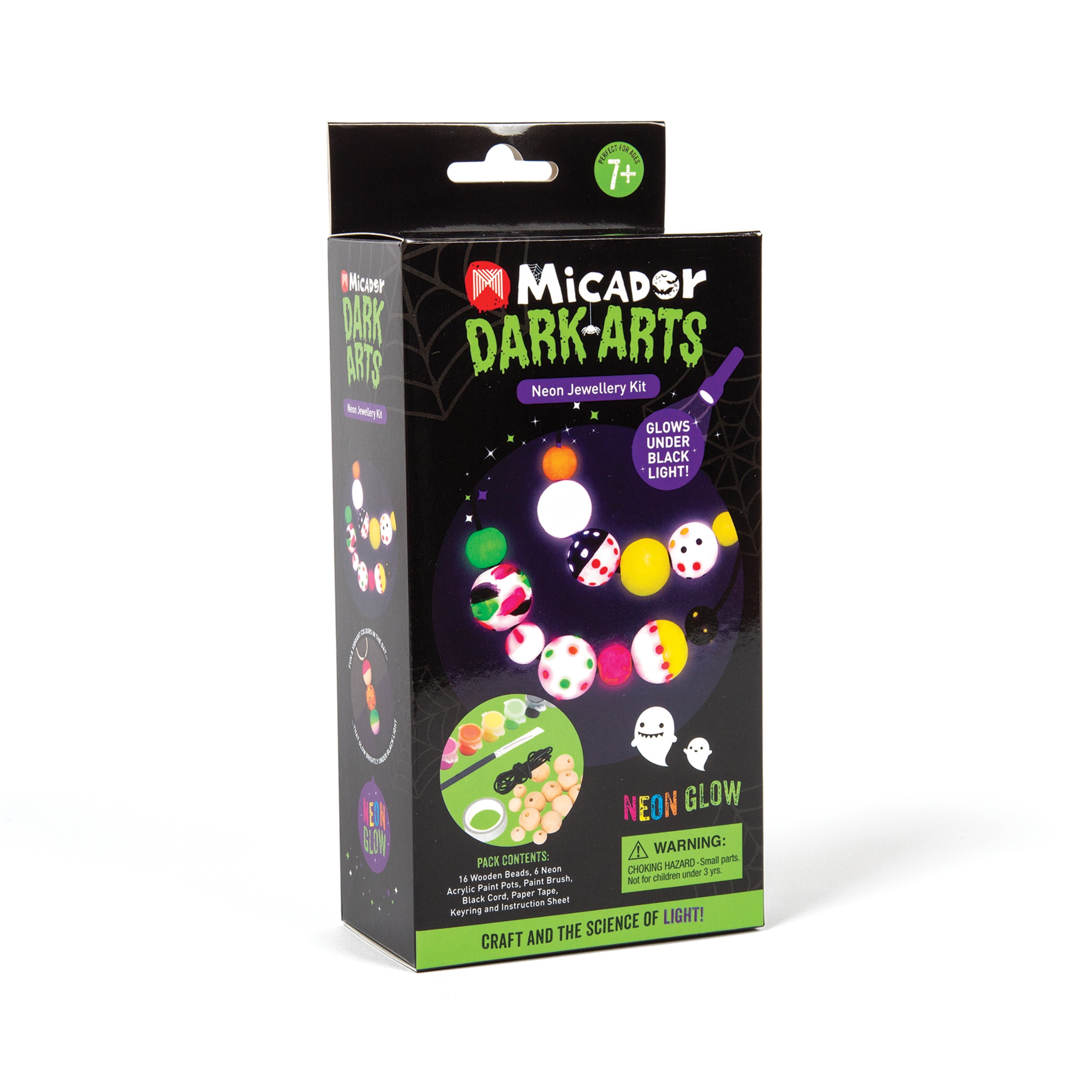 Micador Dark Arts, Glow Paint Pots Set, 4-Color Set