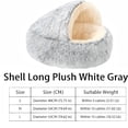 thumbnail image 6 of End-of-Season Selection Cozy Cocoon Pet Bed for Dogs&Cats - Hooded Cave-Style Covered Dog Bed Plush Fluffy Anti-Anxiety Donut Design for Small&Medium Pets, 6 of 9