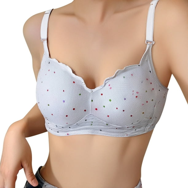 Brasier Mujer Sujetador Triple Fruncido, Fino, Cómodo, Transpirable y A Juego para Mujer Extra Grande