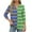 Green Tops for Women_y, variant on CYMMPU Summer Fall Plus Size Tunic Tops Shirts Business Work Blouses to Wear with Leggings Striped 3/4 Length Sleeve Vintage Elegant Blouse V-Neck 2025 Clothes for Women Blue XXL