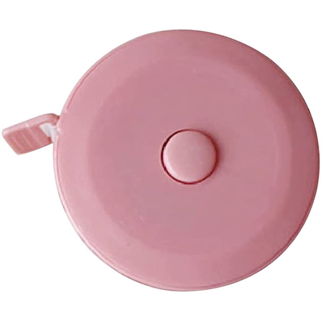 Durable and Sturdy Tape Measurea 1.5M Mini Telescopic Roulette Tape Measure DIY Handicraft Clothing Fabric Measuring Plastic Tape Body Measurement Centimeter (Pink)