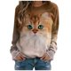 thumbnail image 1 of Sudadera de manga larga con estampado de cuello redondo para mujer Blusa informal Tops Pompotops  gfhjh3229, 1 of 4
