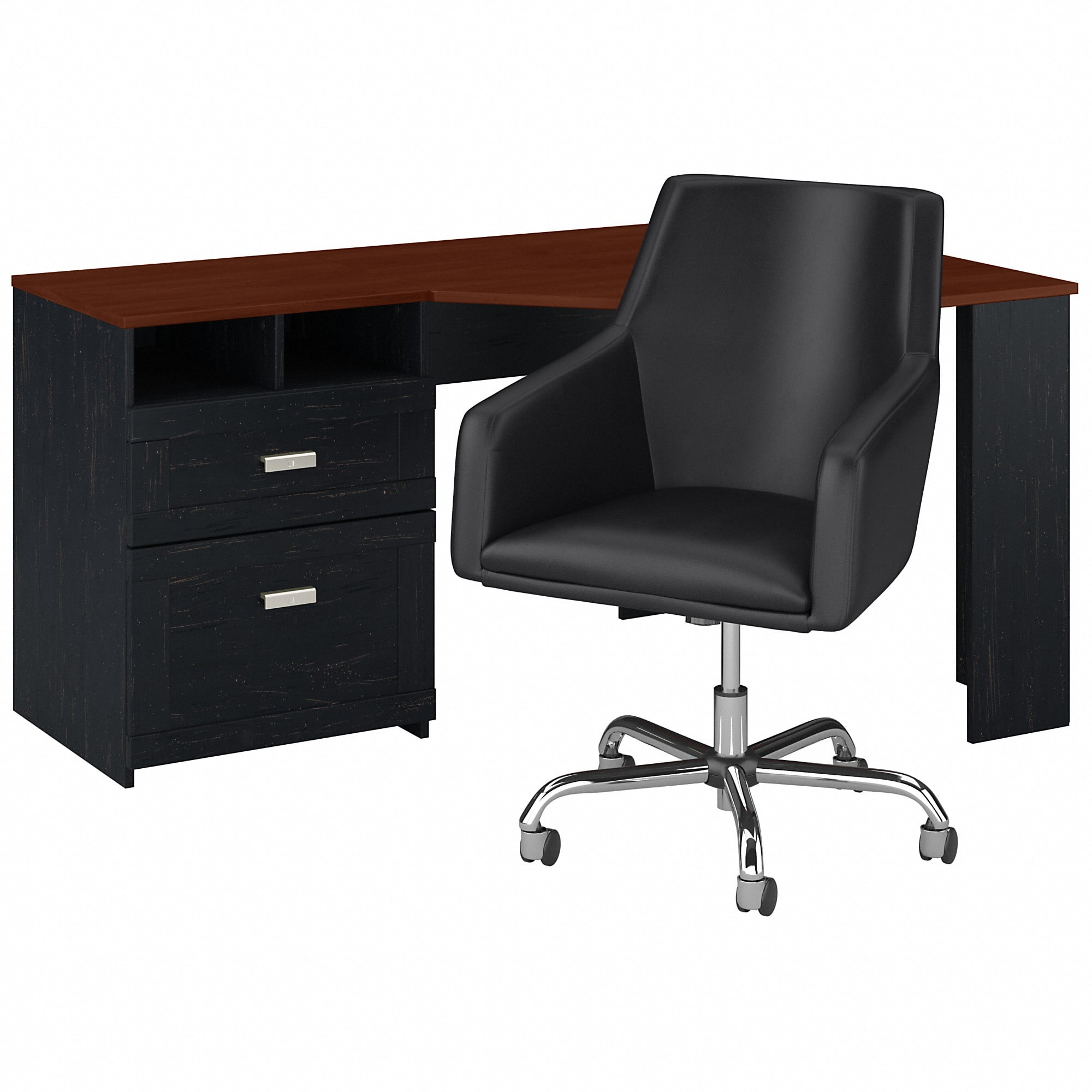 Bush Furniture Wheaton 59.69 in x 38.43 in x 29.25 in LShape