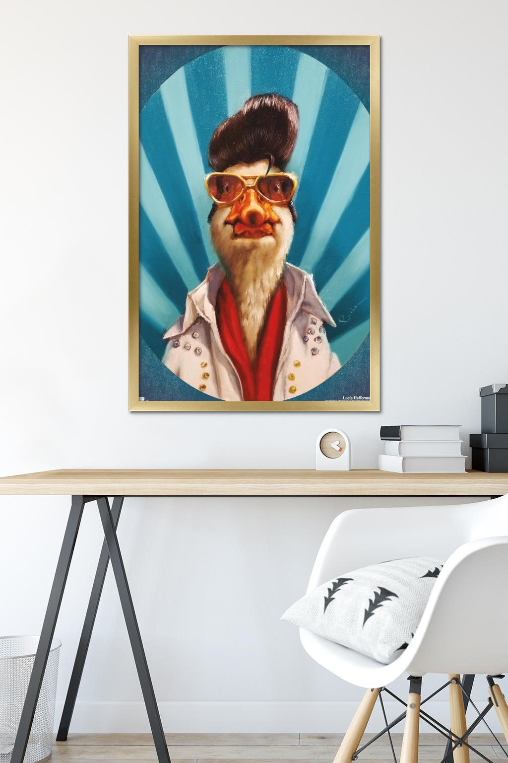 Lucia Heffernan Art - Duck The King Wall Poster, 22.375" x 34" Framed