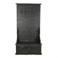 thumbnail image 2 of Mary Accent Hall Tree Coat Rack with Bench- 4 Hooks- Farmhouse Black, 2 of 7
