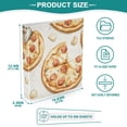thumbnail image 4 of Mice Pizzas 3 Ring Binders 1.5 inch Hardcover File Folders with Interior Pockets A4 Size Organizer for School Office Hospital, 4 of 7