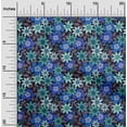thumbnail image 2 of oneOone Tissu Popeline de Coton Bleu Floral Rétro Matériel de Robe Tissu Imprimé Tissu au Mètre 56 Pouces de Large, 2 of 5