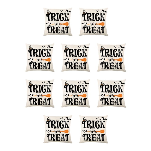 Billuyoard Fundas de cojín hipoalergénicas de poliéster para personas propensas a alergias, funda de cojín para Halloween, JYM328-4 JYM328-4 10Conjunto