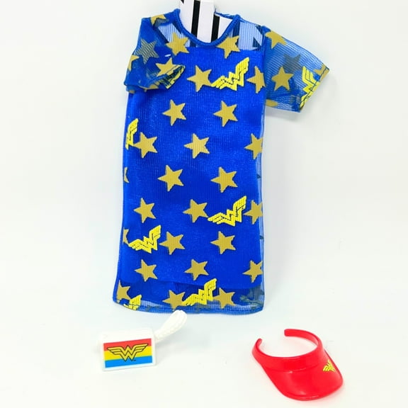 Barbie Fashion Doll Wonder Woman Dress Visor & Purse
